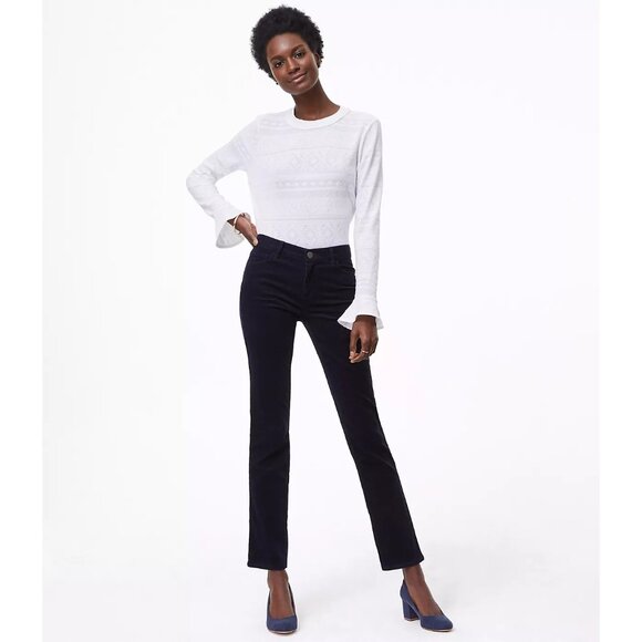 NWT Ann Taylor LOFT Women Petite Size 4 4P Modern Straight Leg Corduroy Pant NEW - Picture 1 of 3